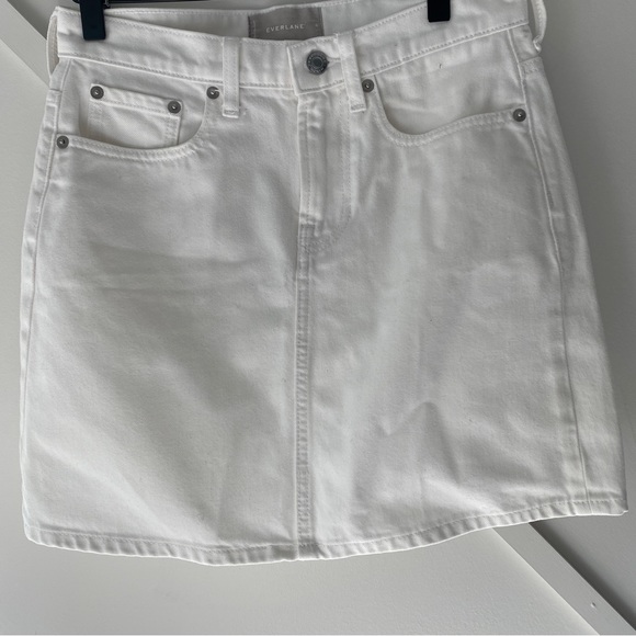 Everlane White Denim Mini Skirt- 25 - Picture 10 of 10